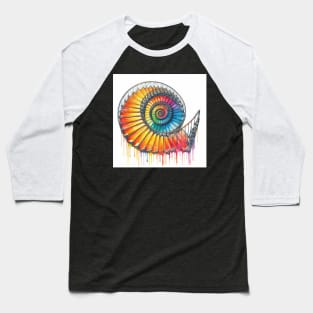 Psychedelic looking abstract illustration of Escher stairs Baseball T-Shirt
